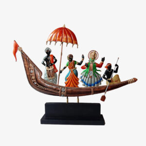 Bastar Tribal Art Wrought Iron Kathakali Ship | Handmade Cultural Memento | Home & Office Decor